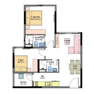 Mã căn C3.1803 The Habitat loại 2PN
