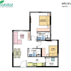 Mã căn C3.1804 The Habitat loại 2PN