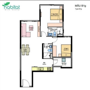 Mã căn D1.1107 dự án Habitat