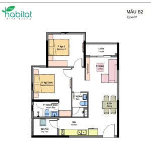 Mã căn D2.0401 The Habitat