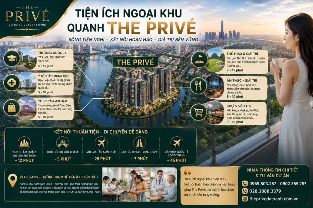 Tiện Ích Ngoại Khu Quanh The Privé Có Những Gì?