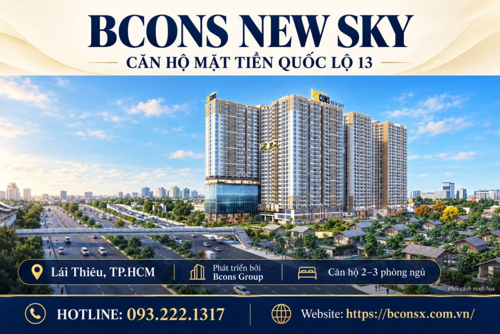 Bcons New Sky – Dự án căn hộ mặt tiền Quốc Lộ 13